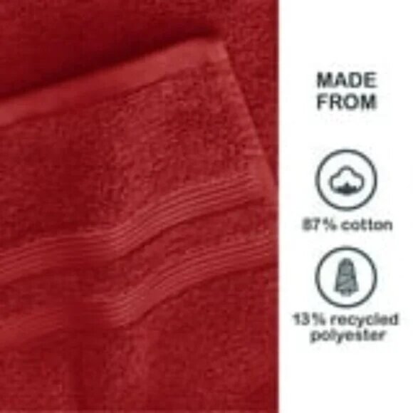 COPY - Mainstays Performance Solid Bath Towel, 54" x 30", Crimson Red - Picture 2 of 7